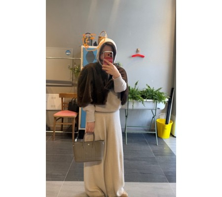 망토밍크퍼케이프