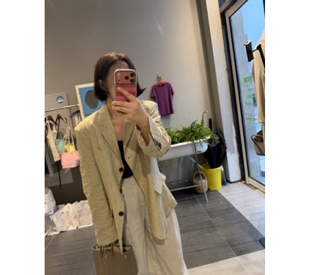 스트라이프 린넨JK  (4/21이후 순차적발송!!!)