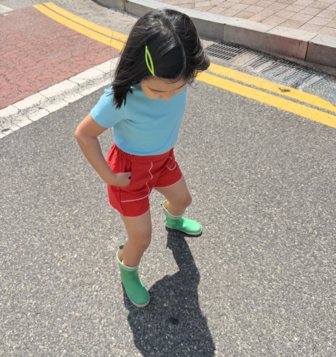 린넨자수반바지