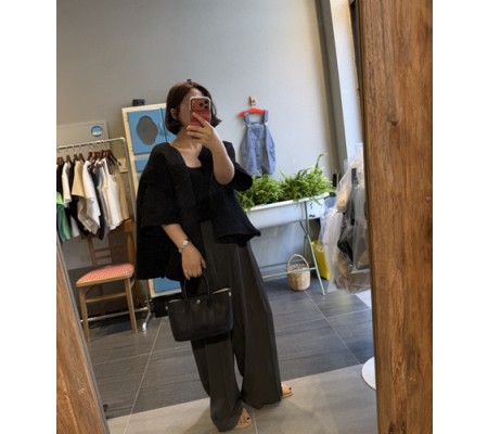 가오리플리츠가디건