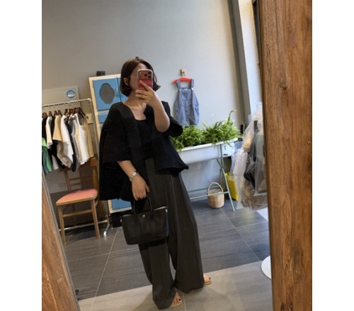 가오리플리츠가디건