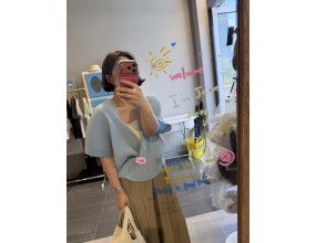 플리츠 볼륨 가디건