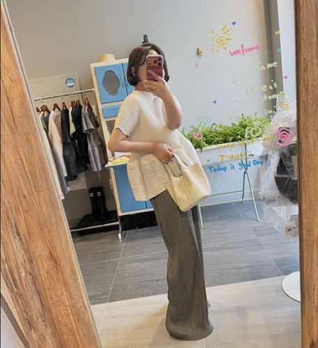 롱 맞주름와이드플리츠